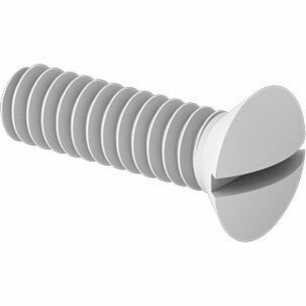 Bsc Preferred Steel Slotted Oval Head Screws 6-32 Thread Size White-Painted, 10PK 99050A315